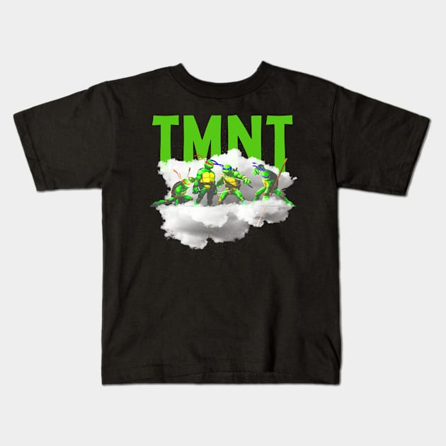 Ninja Turtles on Cloud. Kids T-Shirt by Joker & Angel